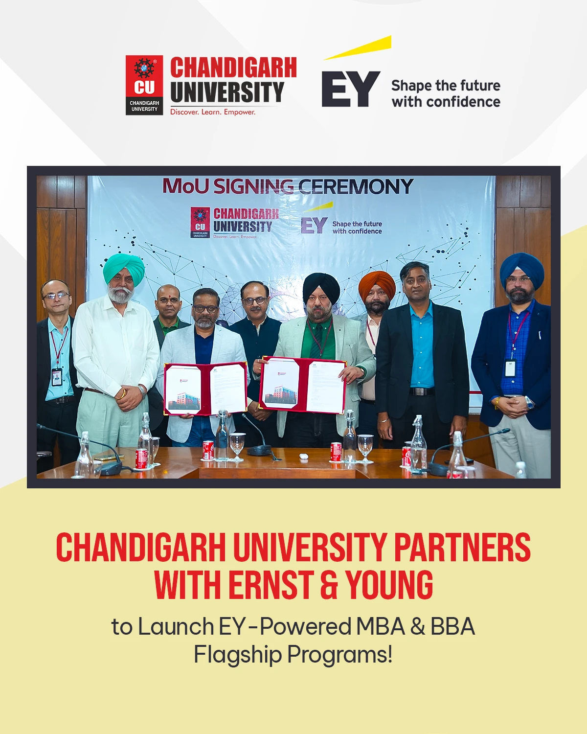 Chandigarh University Partners with EY to Launch Industry-Integrated MBA & BBA Programs